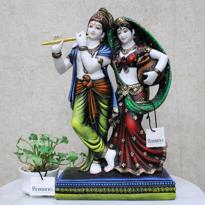Radha Krishna idol/statue for home and office,table top decor item,Hindu Religious Statue,