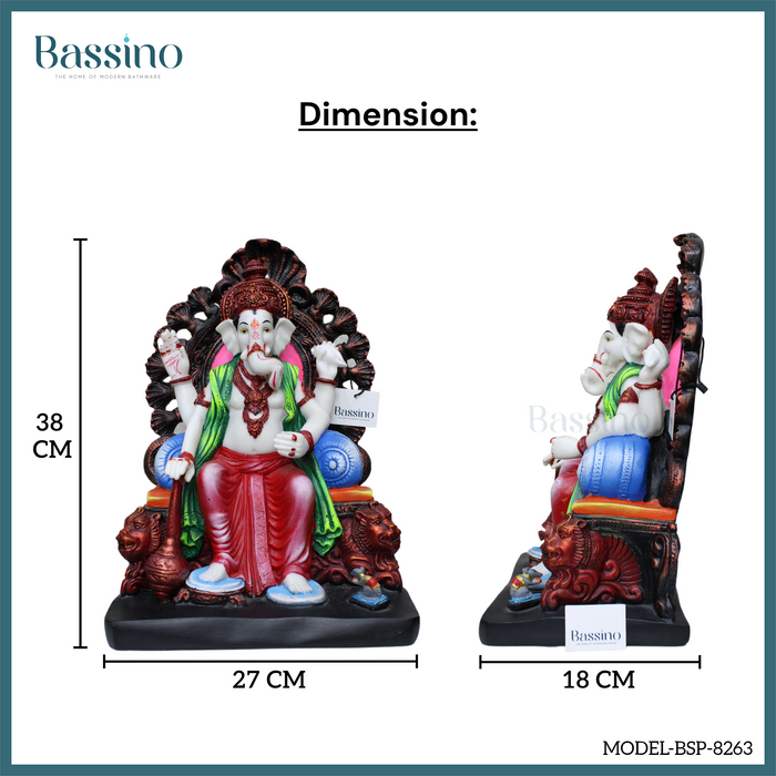 Lord Ganesha idol/statue for home and office,table top decor item,Lalbagh Ganesha,Hindu Religious Statue,