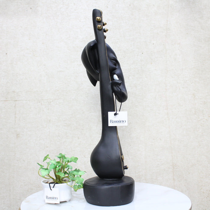 Lord Ganesh Mukh with Veena idol/statue for home and office,table top decor item,Hindu Religious Statue
