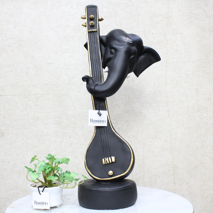 Lord Ganesh Mukh with Veena idol/statue for home and office,table top decor item,Hindu Religious Statue