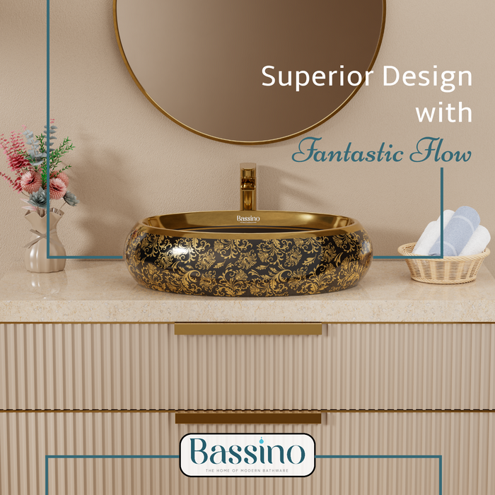 Premium Designer Table top/Counter top Wash Basin/Vessel sink (24x16x6 In)BTT-1003
