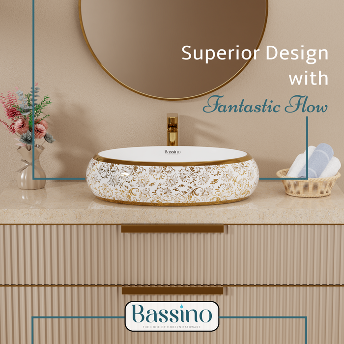 Premium Designer Table top/Counter top Wash Basin/Vessel sink (24x16x6 In)BTT-1004