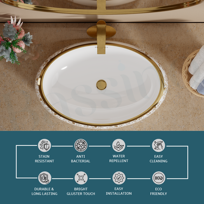 Premium Designer Table top/Counter top Wash Basin/Vessel sink (24x16x6 In)BTT-1004