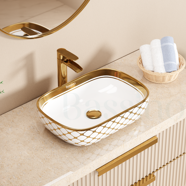 Premium Designer Table Top Wash Basin (18x13x5.5 In) BTT-1014