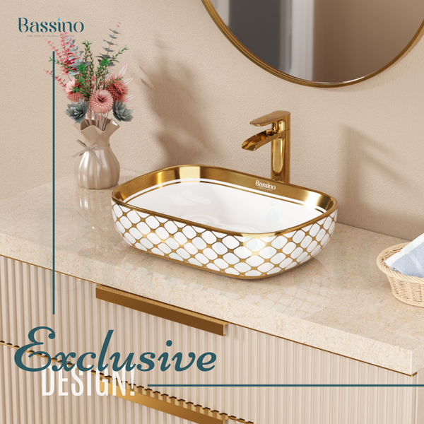 Premium Designer Table Top Wash Basin (18x13x5.5 In) BTT-1014