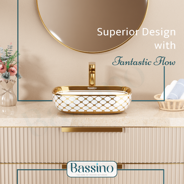 Premium Designer Table Top Wash Basin (18x13x5.5 In) BTT-1014