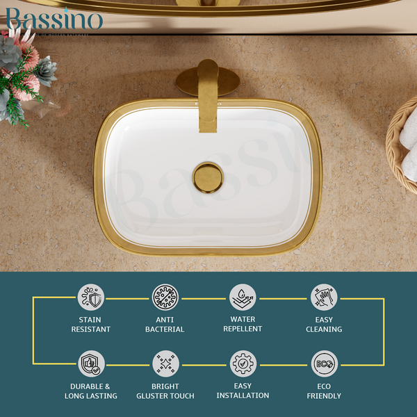 Premium Designer Table Top Wash Basin (18x13x5.5 In) BTT-1014