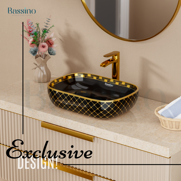Premium Designer Table top Wash Basin (18x13x5.5 In) BTT-1015