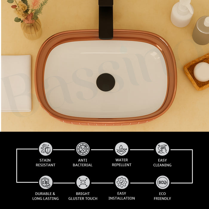 Premium Designer Table top/Counter top Wash Basin/Vessel sink (18x13x5.5 In) BTT-1089
