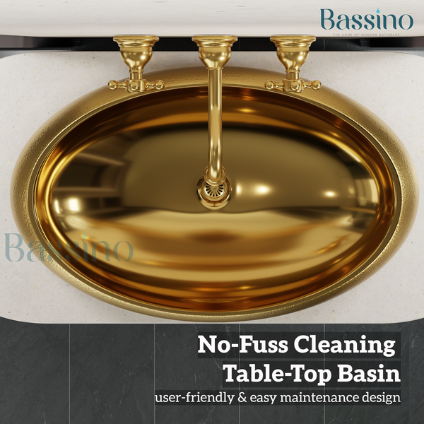 Premium Designer Table Top Wash Basin (24x16x6 In) BTT-1218