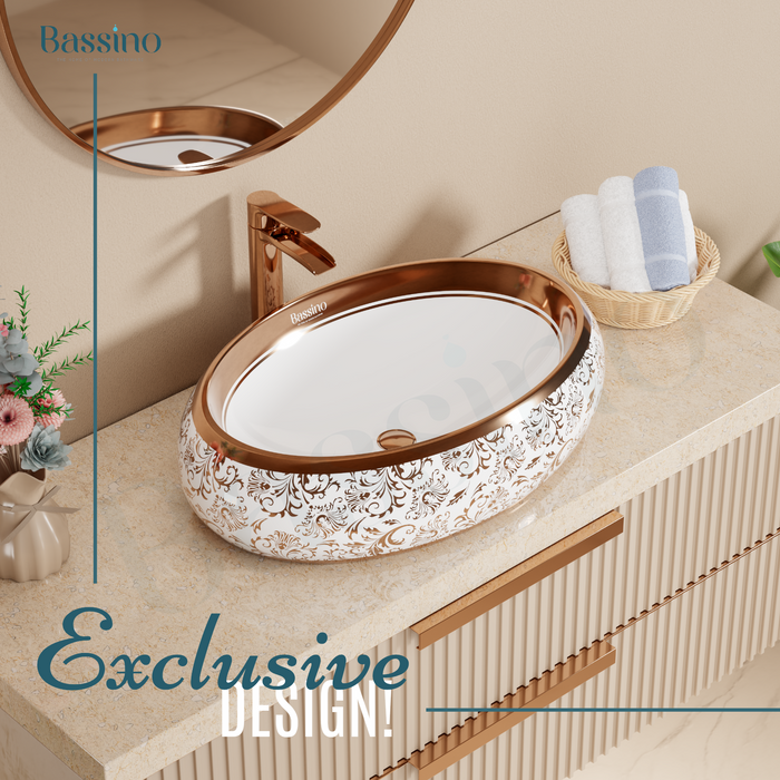 Premium Designer Table top/Counter top Wash Basin/Vessel sink (24x16x6 In)BTT-1225