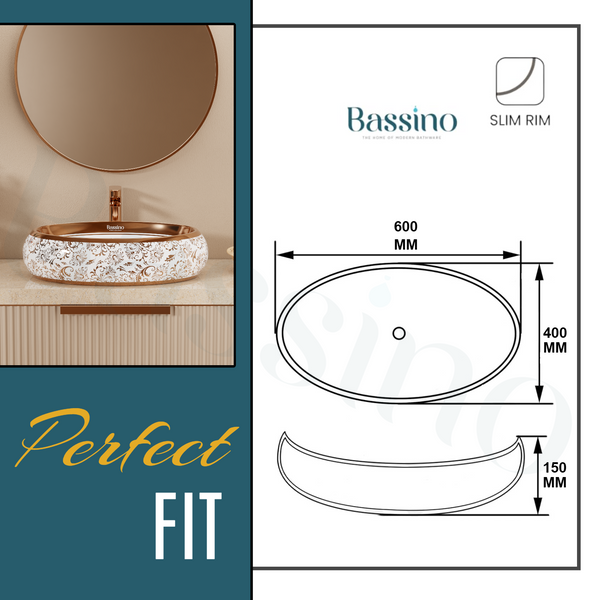 Premium Designer Table top Wash Basin (24x16x6 In) BTT-1225