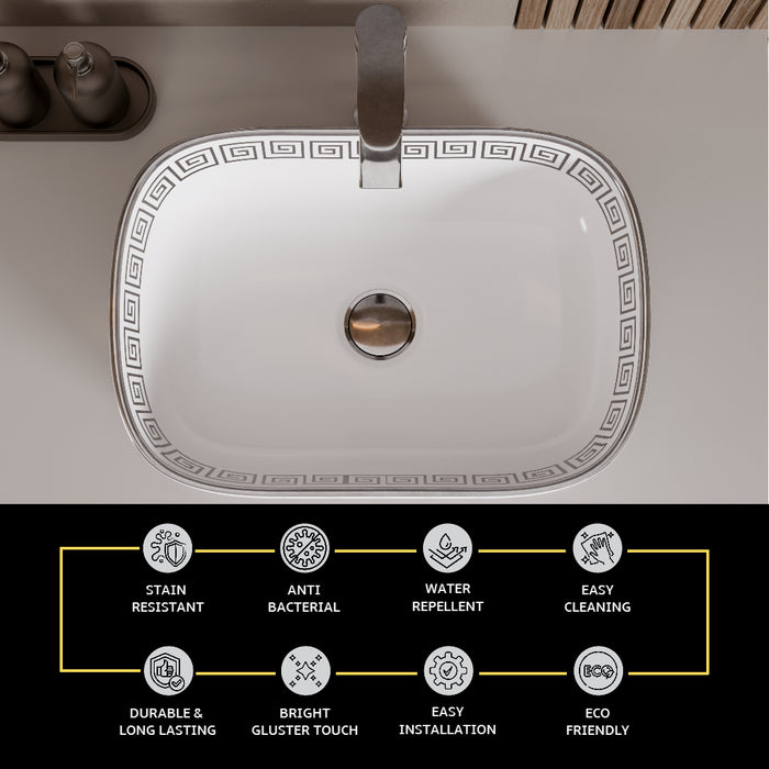 Premium Designer Table top/Counter top Wash Basin/Vessel sink (18x13x5.5 In) BTT-1404