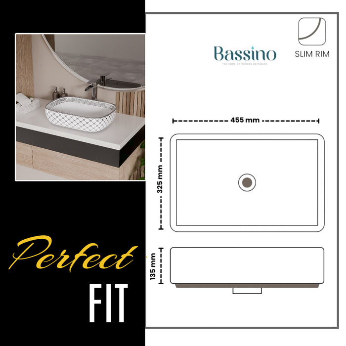 Premium Designer Table top/Counter top Wash Basin/Vessel sink (18x13x5.5 In) BTT-1404