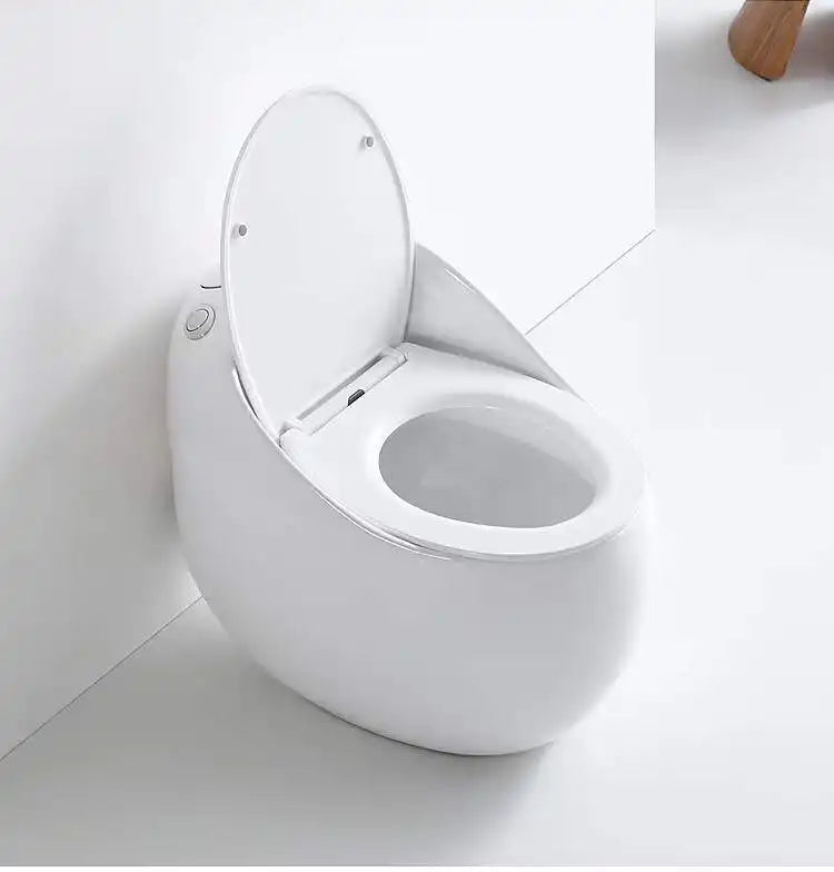 Bassino Floor Mounted Syphonic Closet One Piece Water Closet Ceramic Western Toilet Seat-Western Commode Toilet Seat/European Toilet Seat for Lavatory Glossy White Shape (S Trap Outlet is from Floor) (Size : 660x470x620mm)