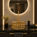Bassino 12" Luxury Crystal Cut Glass Countertop Wash Basin 