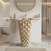 Bassino 15.7" Geometric Sculpted Pedestal Basin