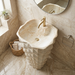 Bassino 15.7" Geometric Sculpted Pedestal Basin