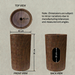 Bassino 15.7" Round Wood-Textured Pedestal Basin 