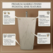 Bassino 15.7" White Marble Pedestal Basin
