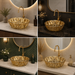 Bassino 16" Luxury Crystal Cut Countertop Wash Basin