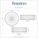 Bassino 16" Luxury Ribbed Glass Countertop Wash Basin 