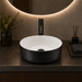 Bassino 16" Round Countertop Wash Basin – Black & White Luxury 
