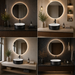 Bassino 16" Round Countertop Wash Basin – Black & White Luxury 