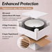 Bassino 16" Round Countertop Wash Basin – Black & White Luxury 