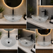 Bassino 510 x 355 x 150 mm clear textured glass table top wash basin, 20 inch oval designer countertop basin for modern luxury bathrooms