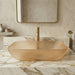 Bassino Beige Frosted Glass Countertop Wash Basin