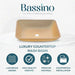 Bassino Beige Frosted Glass Countertop Wash Basin