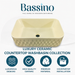 Bassino Beige Textured Rectangular Ceramic 18" Basin