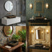Bassino Black & Gold Ceramic Countertop rectangle Wash Basin 