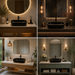 Bassino Black & Gold Rectangular Countertop Wash Basin