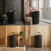 Bassino Black Marble Effect Pedestal Basin