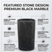Bassino Black Marble Effect Pedestal Basin