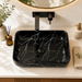 Bassino Black Marble Rectangular Countertop Wash Basin 