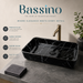 Bassino Black Marble Rectangular Countertop Wash Basin 