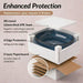 Bassino Blue Faceted Glass Countertop Wash Basin