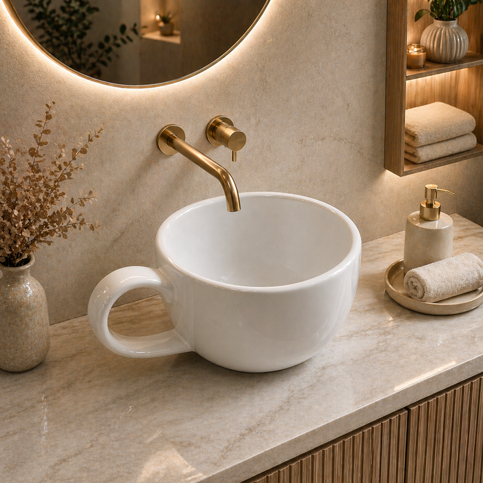 Bassino Cup-Shaped Countertop Wash Basin