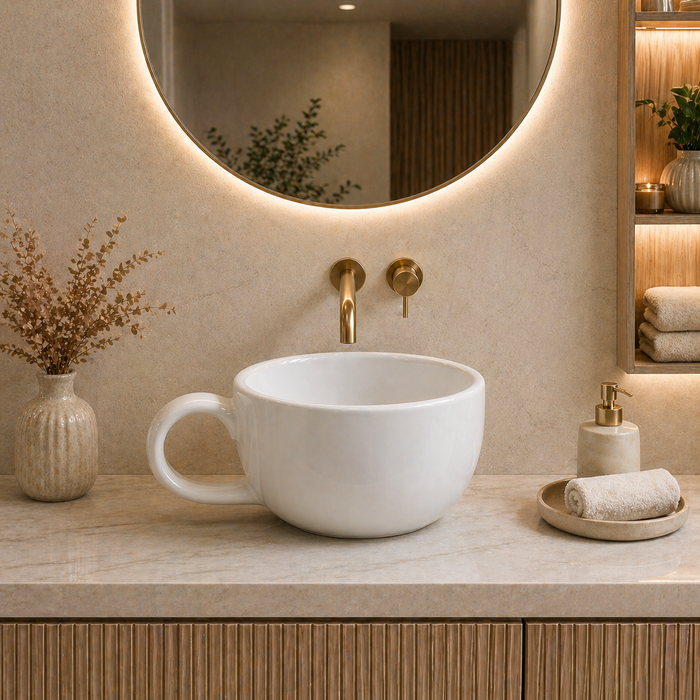 Bassino Cup-Shaped Countertop Wash Basin