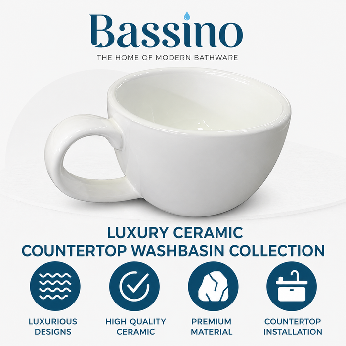 Bassino Cup-Shaped Countertop Wash Basin