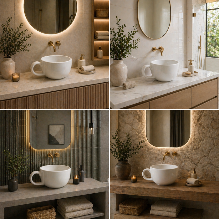 Bassino Cup-Shaped Countertop Wash Basin