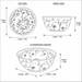 Bassino Floral Art Round Countertop Wash Basin