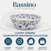 Bassino Floral Art Round Countertop Wash Basin