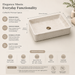 Bassino Fluted Matte Marble Table Top Wash Basin 