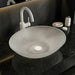 Bassino Frosted Glass Oval Countertop Wash Basin 