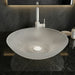 Bassino Frosted Glass Oval Countertop Wash Basin 
