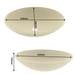 Bassino Frosted Glass Oval Countertop Wash Basin 